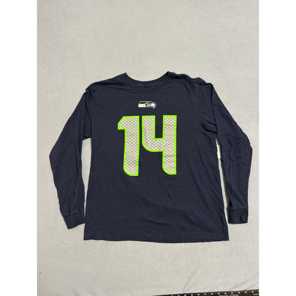 Nike Seattle Seahawks DK Metcalf 14 Long Sleeve T-Shirt Navy Mens Size Large